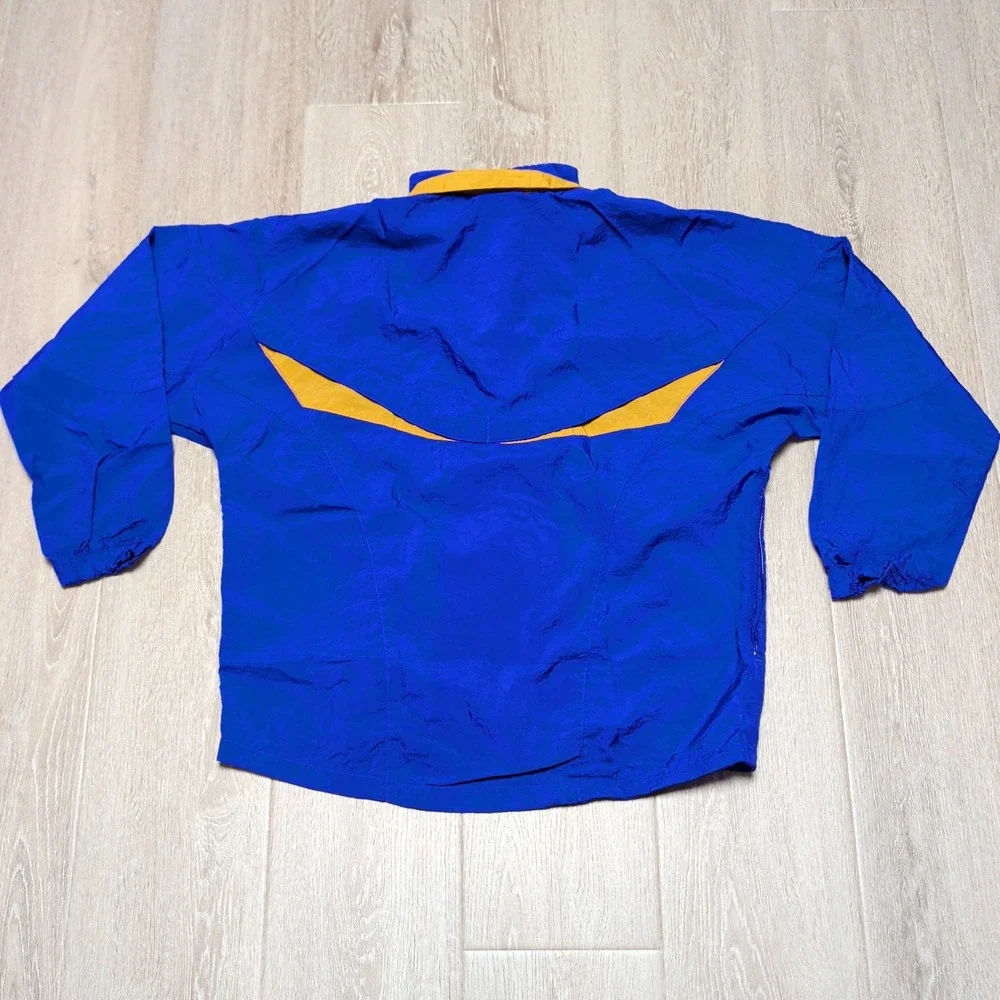 Vintage 90s Nike Track Jacket Mens L Blue Gold Excellent Windbreaker White Label